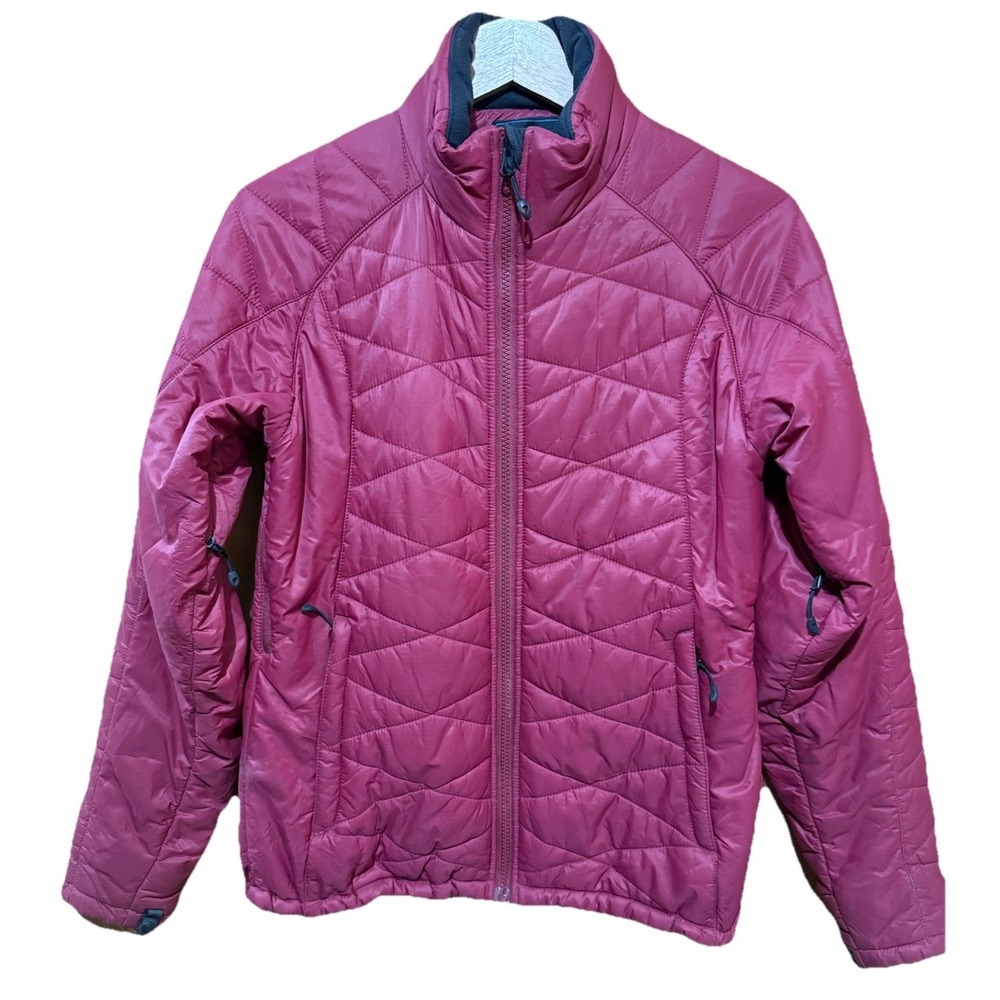 EMS Eastern Mountain Sports Puffer Jacket Coat Purple Womens Small EUC Packable
